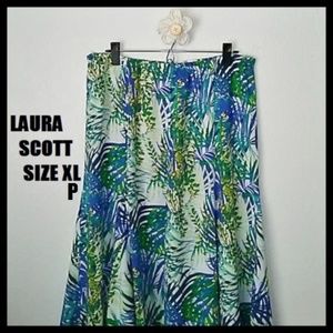 Laura Scott Hawaiian Palm Leaves Skirt.